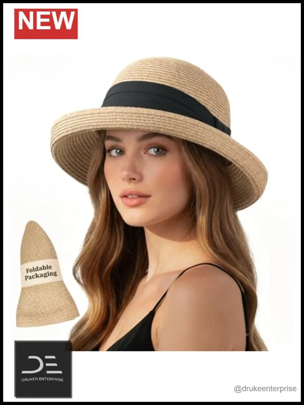UPF 50+ Packable Bucket Hat Adjustable Travel Sun Hat
